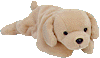[ID: A Beanie Baby named Fetch. It's a light brown golden retriever puppy. End ID]